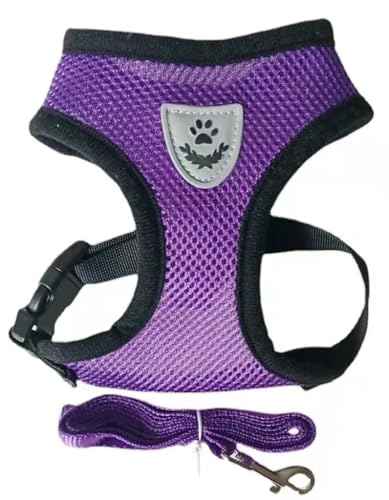 No-Pull Dog Harness, Adjustable Reflective Vest with Quick Release Buckle, Breathable Mesh - color: Purple, size: L **Runs small – Size up**