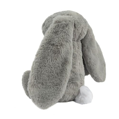 Best Pet Supplies Interactive Squeaky Dog Chew Toy, Ideal Dog Toys for Chewers, Small, Medium & Large Dogs, and Fetch Lovers - Bunny (Gray), Large - color: Bunny (Gray), size: Large
