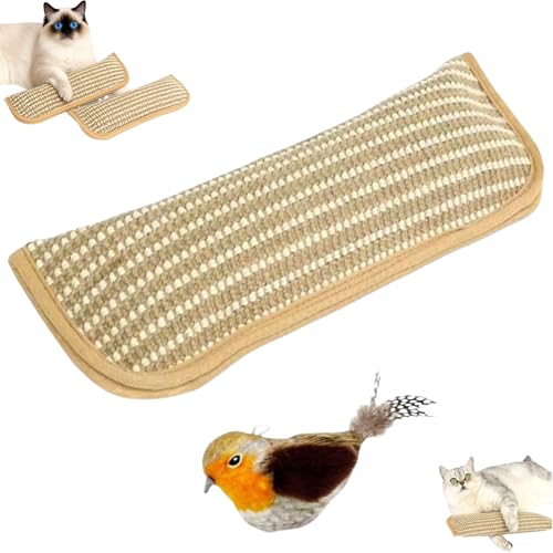 Catnip Kicker Pillow, Interactive Catnip Chew Toy, Soft Scratchable Material Feeds Your Cat’s Natural Instincts, Teeth Cleaning & Anxiety Relief (Chirping Bird Design) - color: Chirping bird design