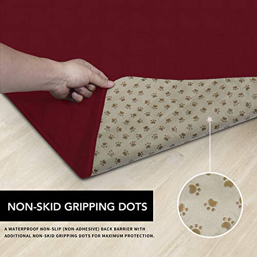 Easy-Going 100% Waterproof Dog Bed Cover, Non-Slip Pet Blanket for Furniture, Washable Couch Cover, Repleasement Sofa Cover (52X82 in,Christmas Red) - color: Christmas Red, size: 52x82 in