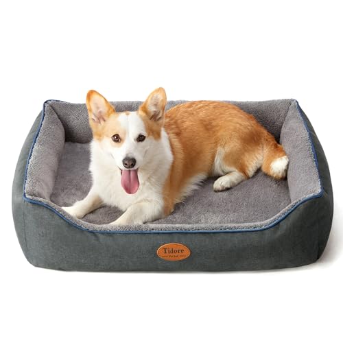 Tidore Orthopedic Dog Beds for Medium Dogs, Durable Egg Crate Foam Sofa Dog Bed wit Washable Removable Cover,Waterproof Lining,Pet Bed for Large Dogs (Dark Grey-Velvet, 31.5" L x 25.2" W x 7" Th) - color: Dark Grey-Velvet, size: 31.5"L x 25.2"W x 7"Th