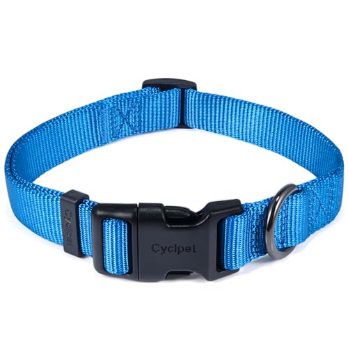 Premium Classic Nylon Adjustable Dog Collars,Soft and Regular 3/4 Inch Wide Dog Collars with Quick Release Buckle for Medium Dogs Walking and Training. (Medium, Classic Blue) - color: Classic Blue, size: Medium 13-17 Inches