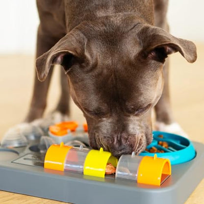 Messy Mutts Flip’n Slide Puzzler | Large | 16” x 13” Expert Level Puzzle Feeder for Dogs | Interactive Slow Feeder Puzzle for Food/Treats | Enrichment Dog Toy - size: Large
