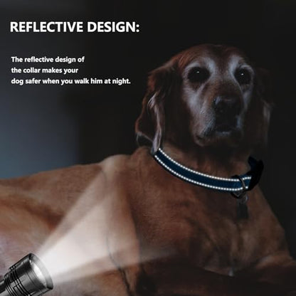Personalized Embroidered Dog Collar - Custom Hand-Stitched Name & Number, Reflective Adjustable Pet Collar for Small/Medium/Large Dogs & Cats, Durable Nylon with Steel D-Ring (Gray, Small) - color: Gray, size: Small