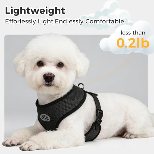 BINGPET Small Dog Harness, No Pull Dog Harness Small Sized Dogs, Soft Light Breathable Mesh Puppy Vest with Safety Buckle-Adjustable Step in Pet Harnesses for Easy Walking, Running, Training - color: Pink, size: S (NECK: 12", CHEST: 14"-18")
