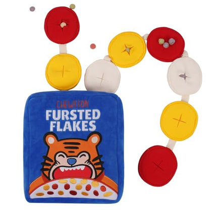 CHEWFFON Interactive Dog Toys, Enrichment Snuffle Crinkle Treat Puzzle Toys for Boredom and Mental Stimulating, Nose Work Cereals Dog Toy for Small, Medium and Large Dogs - style: Fursted Flakes