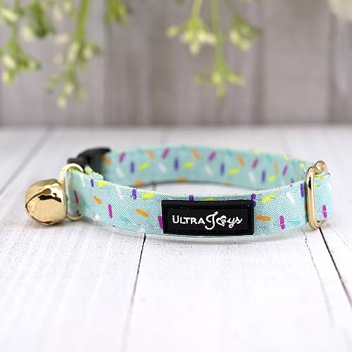 Ultra Joys Breakaway Cat Collar - Kitten to Adult, Bells, Boy & Girl Cat Collars, Birthday Gift - color: Birthday-Collar Only, size: Small