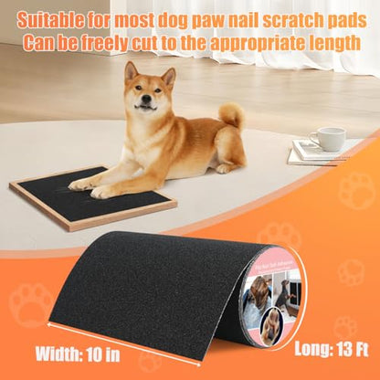 Pet Nail Self Adhesive Replacement Emery Paper Fits Most Dog Scratch Pad Cat Litter Box DIY on the Places Where Pets Like to Scratch Alternatives to Cat and Dog Nail Clippers (10in*13ft, Black) - color: Black, size: 10in*13ft