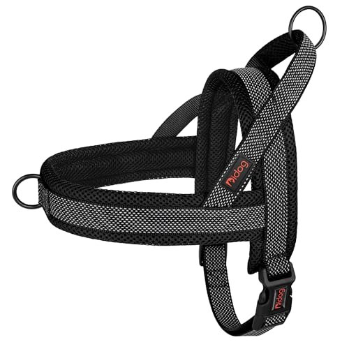 Didog No Pull Dog Harness with Breathable Mesh Padded, Full Reflective & Quick Fit Adjustable Vest Harness, Easy for Training Walking for Small & Medium and Large Dogs (Black, S:Chest 18-22") - color: Black-2, size: S: Chest 18-22", Fit 19-29 lbs