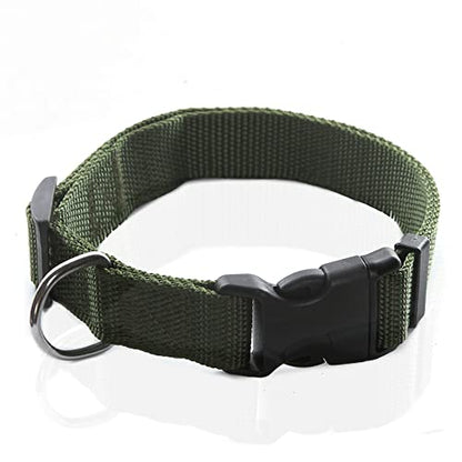 SALO Nylon Dog Collar, Adjustable Dog Collars for Medium Large Dogs, 1 Inch Wide (1" x 16-23", Green) - color: Green, size: 1"x 16-23"