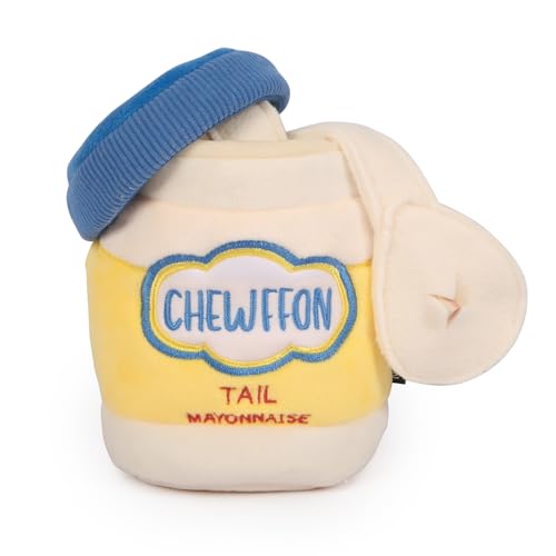 CHEWFFON Dog Enrichment Toys, Interactive Mayonnaise Jar Puzzle, Snuffle Toy for Mental Stimulation, Hide and Seek Crinkle Toy for All Dog Sizes - style: Mayonnaise