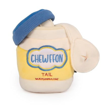 CHEWFFON Dog Enrichment Toys, Interactive Mayonnaise Jar Puzzle, Snuffle Toy for Mental Stimulation, Hide and Seek Crinkle Toy for All Dog Sizes - style: Mayonnaise