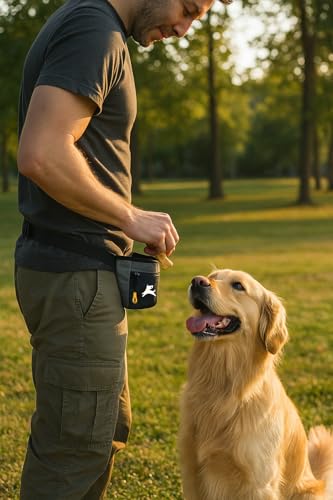 OllyDog Goodie Treat Bag, Dog Treat Pouch, Waist Belt Clip for Hands-Free Training, Magnetic Closure, Dog Training and Behavior Aids, Three Ways to Wear (Castle Rock) - color: Castle Rock