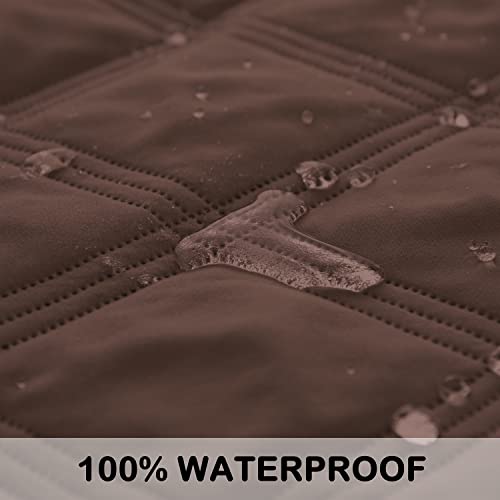 SUNNYTEX Waterproof & Reversible Dog Bed Cover Pet Blanket Sofa, Couch Cover Mattress Protector Furniture Protector for Dog, Pet, Cat (30"*70",Chocolate/Dark Grey)