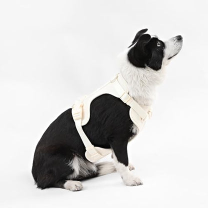 HNS1003L Arlo Large Adjustable Soft Padded No Pull Pet Harness with 3 Buckles and 3 Leash Clips, Bailey - color: Almond, size: Large (Chest: 24 - 37")