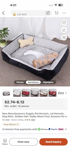 Plush Pet Bed, Soft Cushioned Dog Sofa with Bolster Pillows Breed Dogs Cotton Fill Side Bolster Washable (Black and Gray, Small) - color: black and gray, size: Small