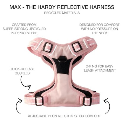 Pet Passion MAX - THE Hardy Reflective Harness, Pink, X-Small - color: PINK, size: X-Small (5-12 lbs)