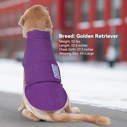 cyeollo Small Dog Sweater, Soft Fleece Sweaters Turtleneck Doggy Sweatshirt Warm Fall Winter Vest Stretchy Pet Clothes for Puppy Soft Doggie Coat Girl & Boy, Purple S - color: Purple, size: Small