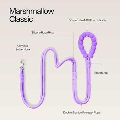 Hands Free Dog Leash, 5-in-1 Adjustable Waist Training Leash for Walking& Hiking – Dual Lead Rope with Padded Handle,MGBR Rotating Metal Clip (Classic-Grape Crush) - color: Classic-Grape Crush-5Ft