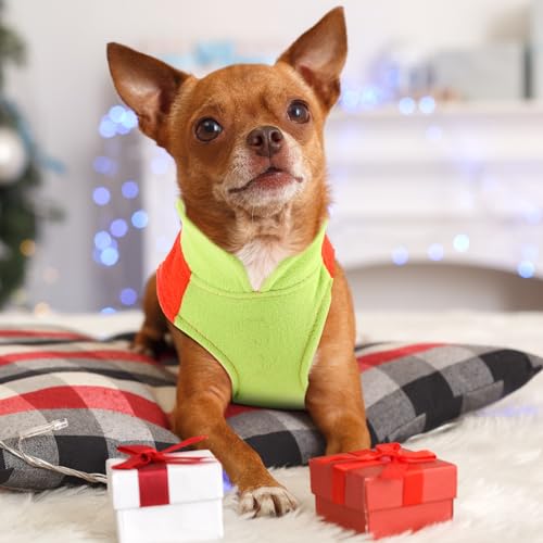 Reginary 10 Pack Small Dog Sweaters Fleece Pet Dog Clothes with Leash Ring Soft Warm Winter Puppy Plaid Shirt(Bright) - size: Small,3.3-5.5 lb, style: Bright