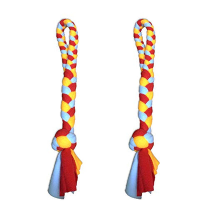 Dewonch Dog Fleece Rope Teaser Toy as Replacement to Chase and Tug (A-2PCS) - style: A-2PCS