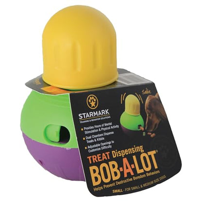 StarMark Bob-A-Lot Interactive Dog Toy, Small, Green (SMBALS) - size: Small