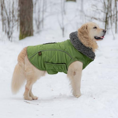 EMUST Dog Jacket - Winter Coats for Small/Medium/Large Dogs, French Bulldog Clothes, Green, XL - color: NewGreen, size: X-Large(Pack of 1)
