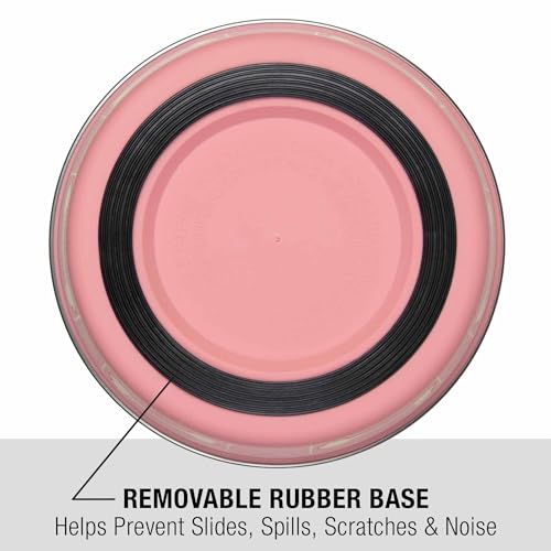 Loving Pets Bella Dog Bowls- Stainless Steel Dog & Cat Bowls - Spill Proof Dog Food Bowl, Cat Bowl, Puppy Essentials & Pet Supplies Great for Home & Travel (Large 35-65 lbs, Coastal Pink) - color: Coastal Pink, size: Large (35-65lbs)