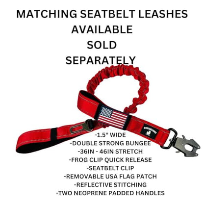 Tactical Dog Collar 2 Inch Wide Heavy Duty with Metal 2-Pin Belt Buckle for Medium, Large & XL Dogs, Thick Military-Style K9 Collar, Reflective, with Name Plate Area, USA Flag Patch, Strong & Durable - color: RED, size: 12-20 inches