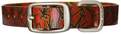 Dublin Dog Koa Collection Shattered 17 by 21.5-Inch Dog Collar, Large, Magma Orange