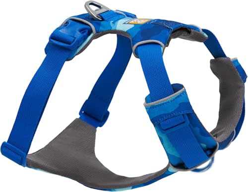 Ruffwear, Front Range Dog Harness, Reflective Soft Padded Everyday Harness with Dual Leash Clips, Adjustable and Lightweight Fit for Training or Walking for All Dogs, Coastal Mountains, Medium - color: Coastal Mountains, size: Medium