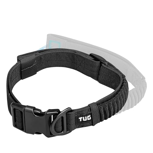TUG Grab Collar | Integrated Traffic Leash Magnetically Attached for Quick Control (Medium/Black) - color: Black, size: Medium