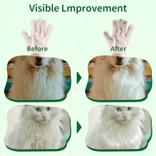 GLADFRESIT Pet Grooming Glove Wipes for Dogs & Cats, Hypoallergenic Deodorizing Cleansing Wipes with Coconut Oil & Botanical Extracts, Daily & Outdoor Care, 60g Portable and Lightweight (6 Pcs) - size: 6 PCS