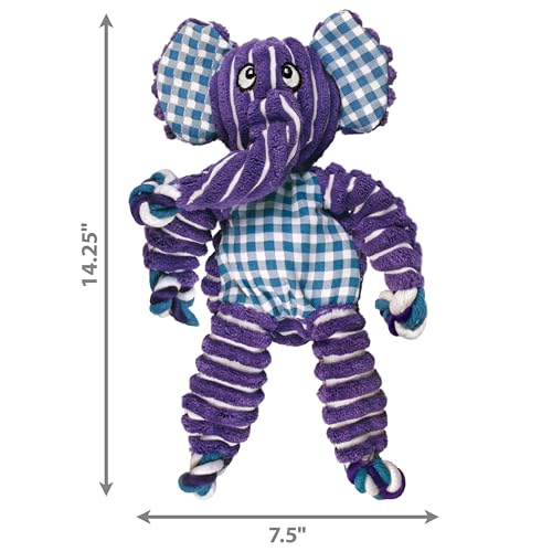 KONG Floppy Knots - Knotted Rope Dog Toy Entices Play - Tug Toy Satisfies Natural Instincts - Dog Supplies with Floppy Design & Minimal Stuffing - Elephant, for Medium/Large Dogs - color: Elephant, size: Medium/Large