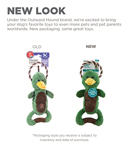 Outward Hound Scrunch Bunch Duck Interactive Plush Squeaky Dog Tug Toy - color: Scrunch Bunch Duck