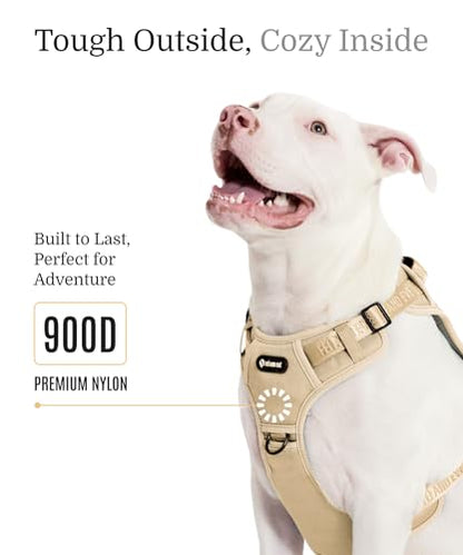 2026 New Edition, Fei & Eve MagEase Dog Harness - Instant Magnetic Buckle | 3-Point No-Pull Control | Heavy-Duty 900D Nylon | Dual Safety Handles | Breathable Mesh | Adjustable Fit | Small,Champagne - color: Champagne, size: S