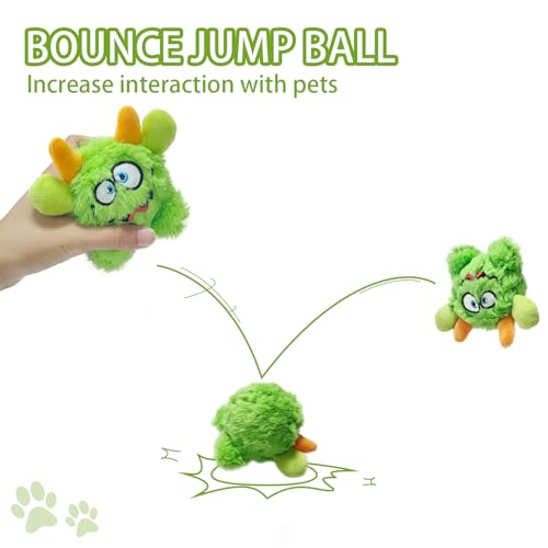 Plush Squeaky Dog Toy Ball, Dental Care, Skin-Friendly and Soft and Relieve Stress,Dog Training Interactive Pet Cute Plush Fashionable Toy Ball (Green,Small) - color: Green, size: Small