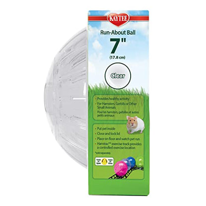 Kaytee 7" Clear Run-About Exercise Ball For Pet Hamsters & Gerbils - color: Clear, size: 7"