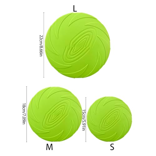 Dog Flying Discs Non Slip Dog Toy Soft Rubber Training Exercise Active Pet Training Disc Outdoor Dog Training Disc - color: blue, size: Large