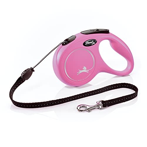 Flexi New Classic Retractable Dog Leash (Cord), 16 ft, Medium, Pink - color: Pink, size: Medium - 16 ft