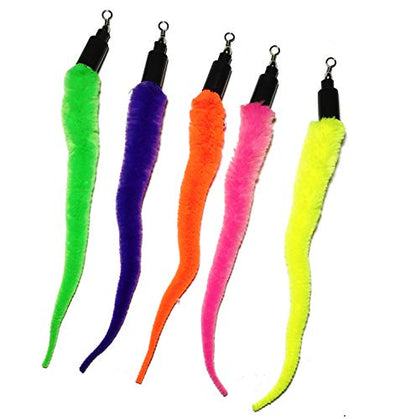 Pet Fit for Life 5 Piece Replacement Pack of Worms for Interactive Cat and Kitten Toy Wands - style: 5 Squiggly Worms