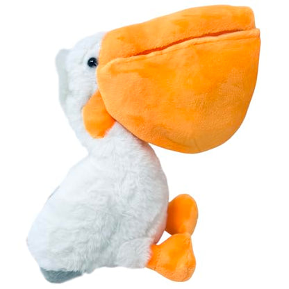 Off the Wall Toys Charlie & LEW Interactive Pelican & Fish Hide and Seek Toy - Crinkle Squeaky Fun for Small Breed Dogs & Cats, Durable & Engaging Fun and Bright Colors