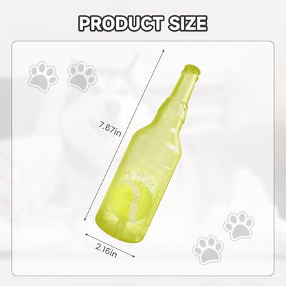Water Bottle Dog Toy,Dog Toys for Aggressive Chewers,Water Bottle with Tennis Ball,Suitable for Small and Medium Pets to Exercise Outdoors(Yellow) - color: Yellow