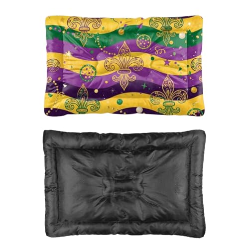 Comfortable Dog Crate Mat with Anti-Slip Bottom, Vintage Carnival Dog Things Pet Pad Pee Proof Bed Ultra Soft Mat for Crate for Indoor& Outdoor Sofa Cars, Machine Washable 24 X 18 Inch - size: 24 × 18 inch
