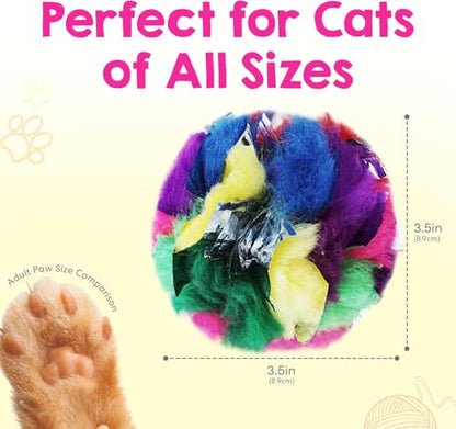 Jumbo Cat Crinkle Ball 3.5 Inch | 1 Pack | Interactive Indoor Cat Toy, Safe Lightweight Build with Durable Crinkle Material and Engaging Sound - style: 1 Pack