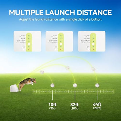 ALL FOR PAWS Automatic Ball Launcher for Dogs, Interactive Puppy Pet Balls Outdoor Thrower for Medium to Large Dogs, Ball Throwing Machine for Dogs, 6 ETPU Balls Included(2.5"), Rechargeable Battery - size: 2.5"ball launcher