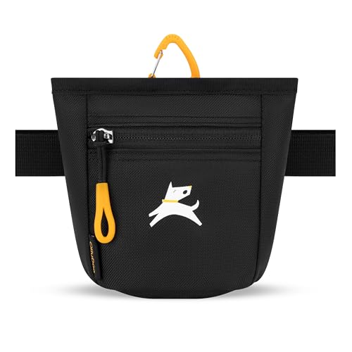 OllyDog Goodie Treat Bag, Dog Treat Pouch, Waist Belt Clip for Hands-Free Training, Magnetic Closure, Dog Training and Behavior Aids, Three Ways to Wear (Raven S'25) - color: Raven S'25