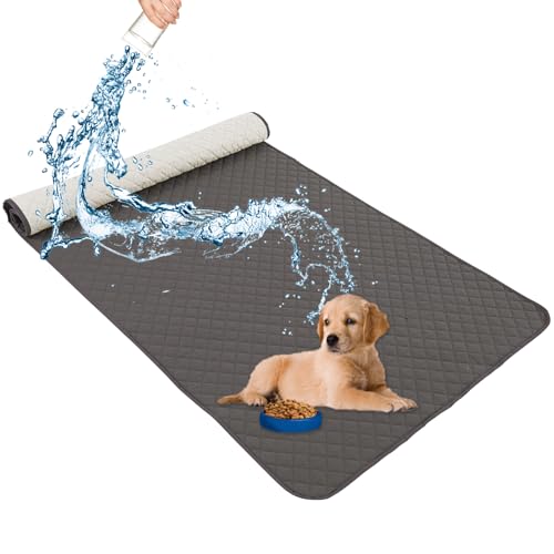 Waterproof Sofa Couch Protector Dog Bed Cover Pet Blanket for Furniture Non-Slip Washable Pee Pads for Puppy Large Dogs Cats (Grey,30x70 in)