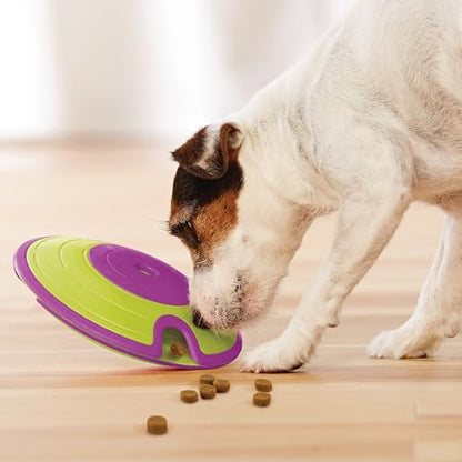 Outward Hound by Nina Ottosson Dog Treat Maze Dog Puzzle Enrichment Toy, Level 2 Intermediate, Green - color: Treat Maze (Purple, Green)