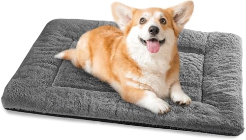 Dog Crate Pad for Small to Medium Dogs, 30 x 20 Inch Plush Kennel Mat, Washable, Anti-Slip, Fits Wire or Metal Crates, Travel, Home & Training, Dark Grey - color: Dark Grey, size: 30.0"L x 20.0"W x 1.5"Th